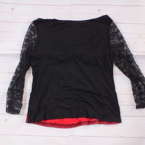 black lace top size 22
